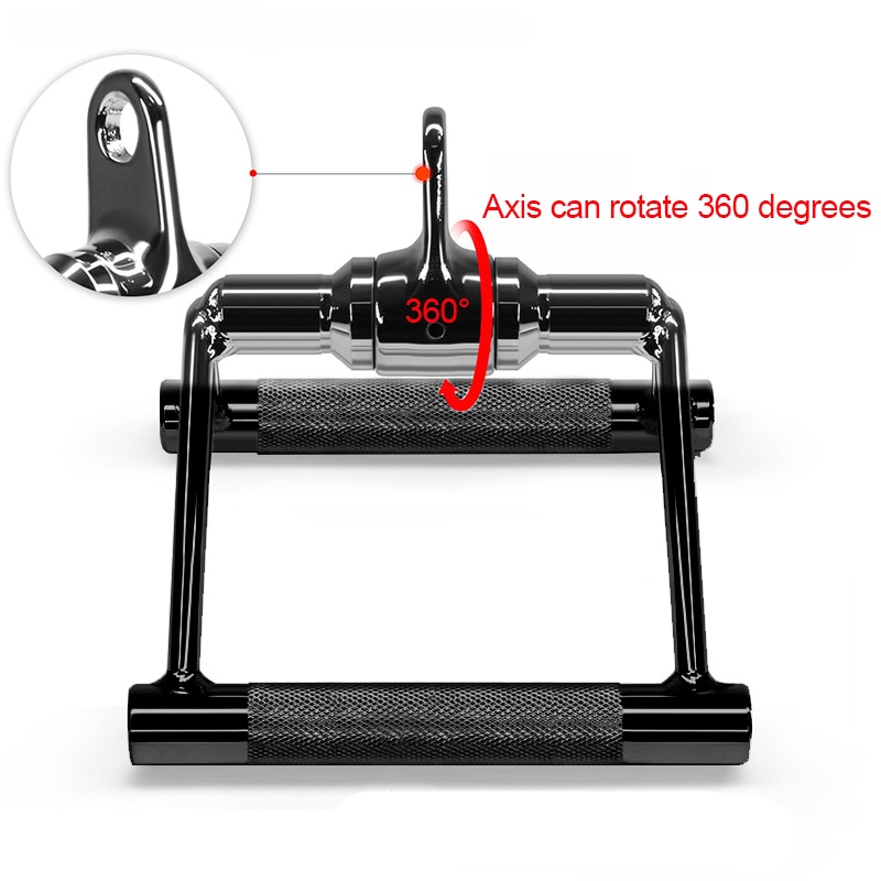 V formet press ned bar multi gym vektløfting trening v-bar 360 ° roterende romaskin bar pully cable machine attachment