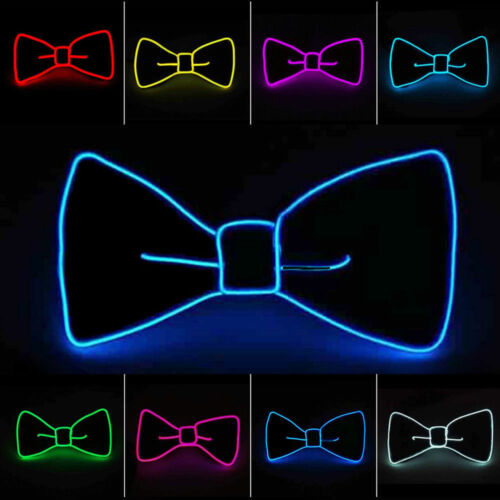 Neueste Männer LED Draht Krawatte Bowtie Blinklicht Bis El Draht Fliege Krawatte LED Mens Lichter Bowtie Hochzeit glühen partei Liefert
