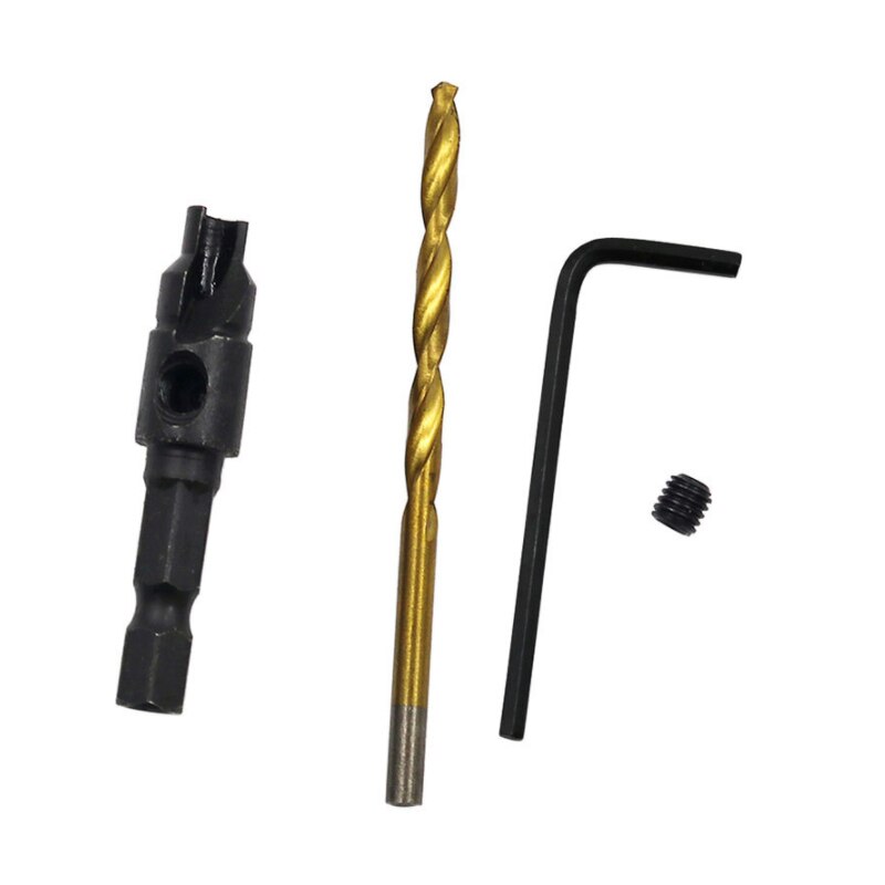 5 sztuk wiertło rozwiercające wiertarka robić drewna zestaw części wiercenie otworów pilotowych robić śpocierać #5 #6 #8 #10 #12 z kluczem