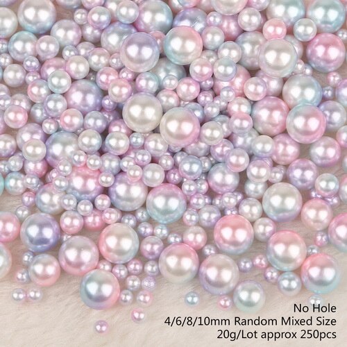 4/6/8/10mm multi størrelse 250 stk / lotoption om tilfældig blanding farve ingen huller perler runde perler til diy dekoration: Lyserød lysegrøn