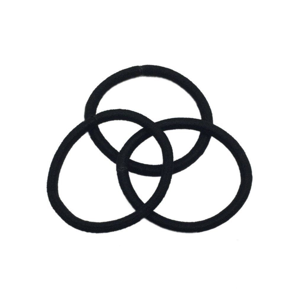 10/30/50pcs 4MM Black Small Hair Ties Elastic Hair Ties Ring Ponytail Holders For DIY Women Man Thick Curly Headband Accessories