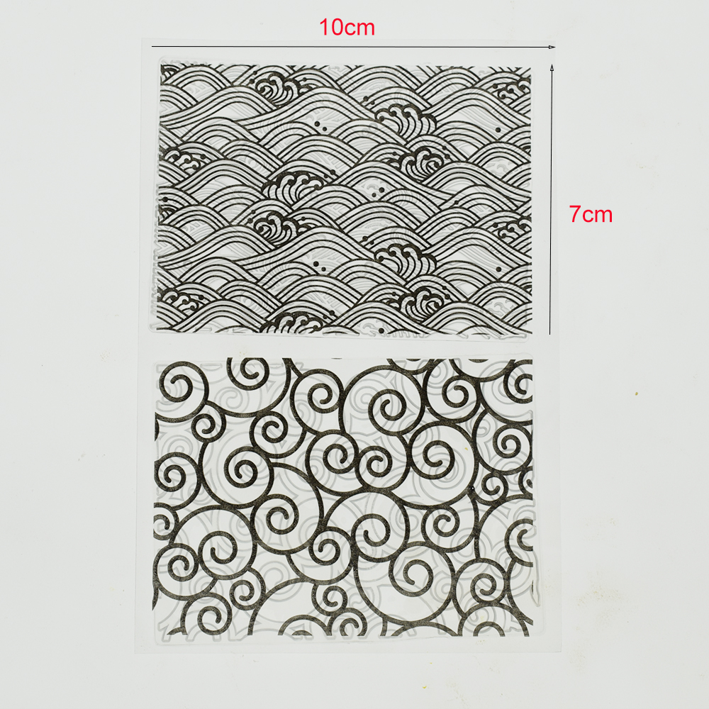 Clay Stamp Texture Emboss Sheet Ceramic Pottery Polymer Clay Chinese Style Wave Pattern Template DIY Art Supplies: big wave
