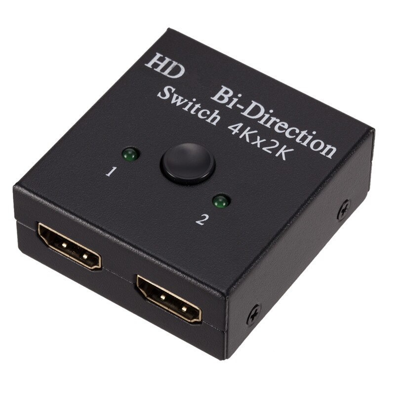 4K HDMI-compatible Switch 2 Ports Bi-directional 1x2 / 2x1 HDMI-compatible Switcher Splitter Supports Ultra HD 4K 1080P 3D