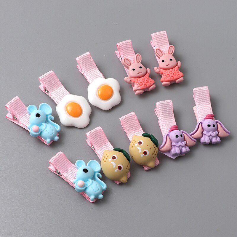 10/20 stück Haar Clip einstellen Nette Haar Zubehör Mädchen Haar Bands Bogen Obst Blume Ebene Haarnadeln headwear Nette Haar zubehör: 10Stck-2