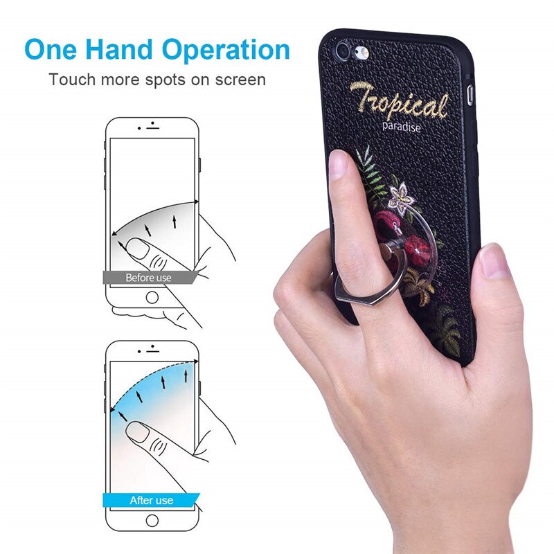 Anello Del Telefono delle cellule di Supporto Trasparente 360 Gradi di Rotazione dell'anello di Barretta Del Basamento presa per iPhone X 8 più galassia S9 S9 più Smartphone