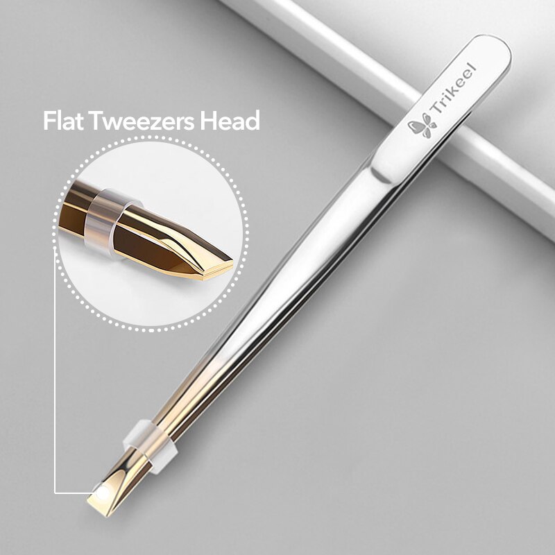 1Pc Wenkbrauw Pincet Rvs Slant Tip Ogen Tweezer Clip Voor Gezicht Ontharing Make Up Gereedschap Pince Een epiler