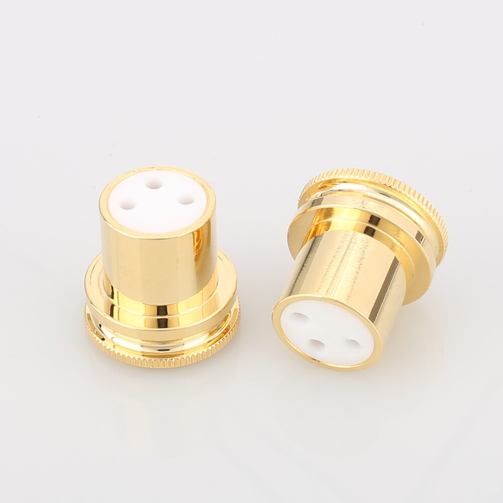 Tappi a spina XLR in rame placcato oro 24K di alta qualità (maschio + femmina) X: 2female