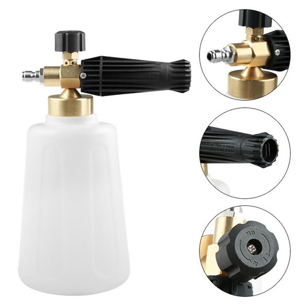 High Pressure Washer Snow Foam Lance, Foam Sprayer, 2L Wash Bottle, 1/4 Inch Quick Adapter Accessory