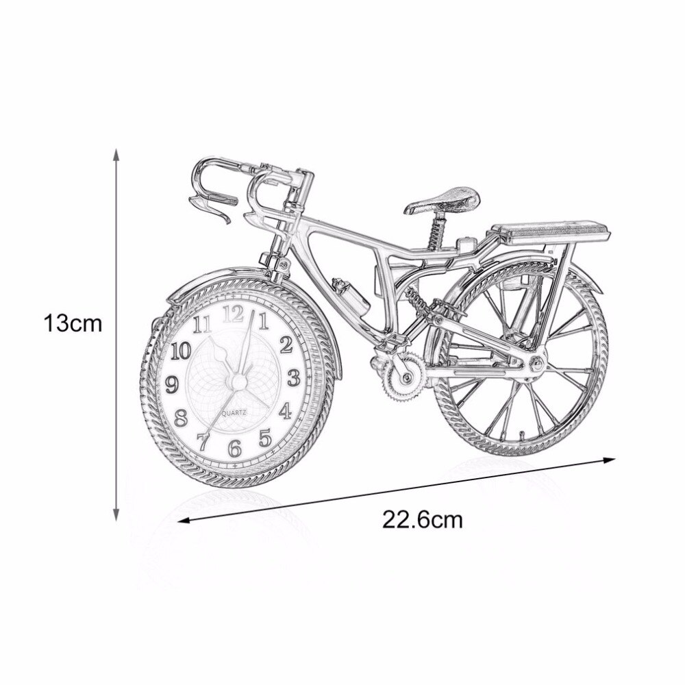 1pc abs retro cykel väckarklocka cool stil klocka personality needle clock nz -035 popular 22*6*13cm