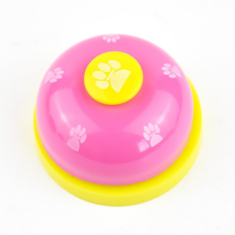 Funny Pet Training Bel Hond Speelgoed Leuke Footprint Ring Kleine Puppy Training Call Bell Diner Trainer Bell: Pink