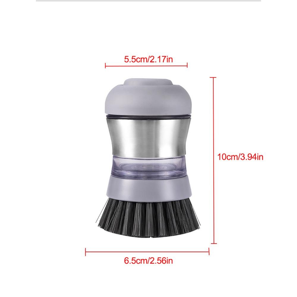 Cepillo hidráulico de acero inoxidable para olla, almacenamiento de líquido para cocina, cepillo de limpieza y lavado, cepillo para detergente, olla, cepillo para platos: Default Title