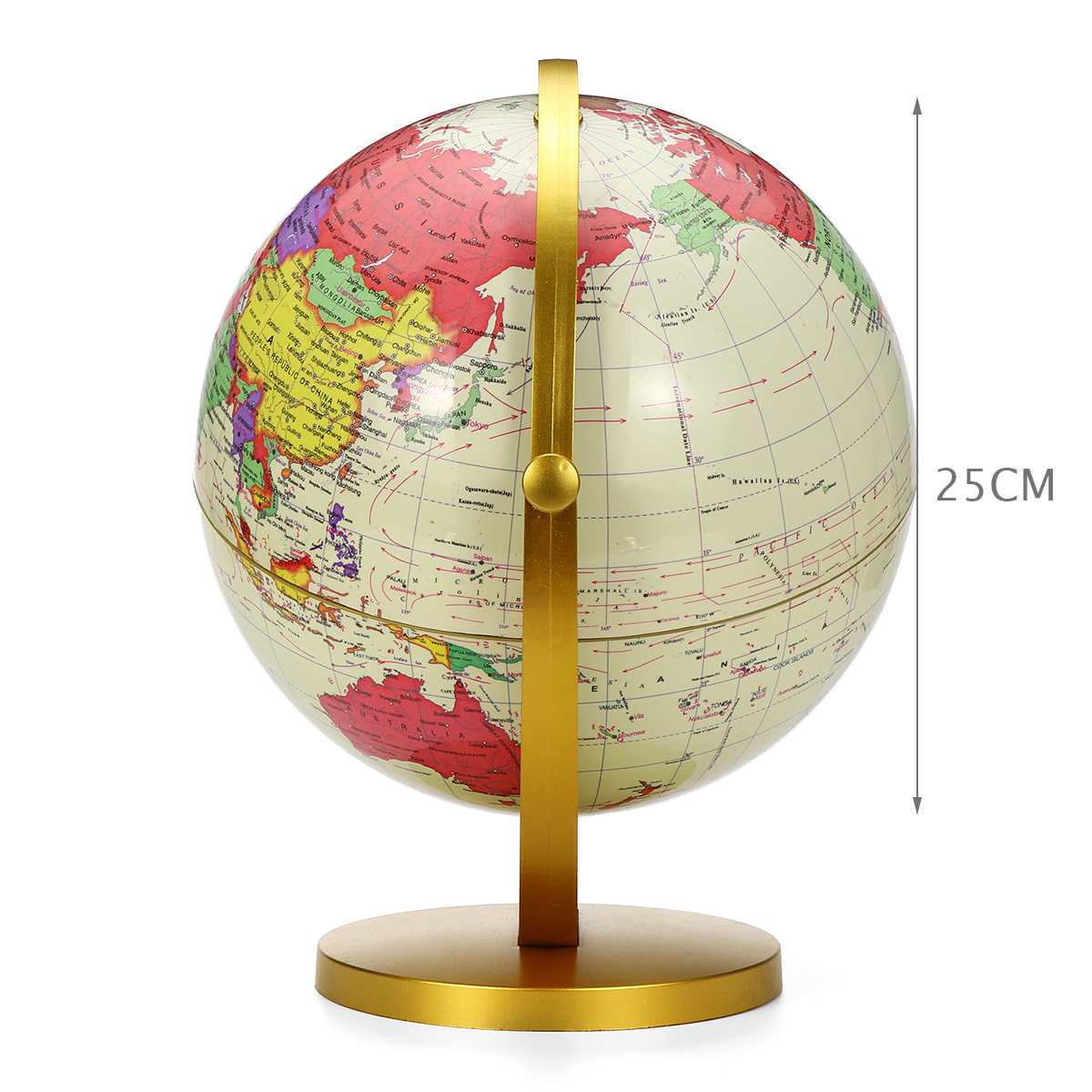 25Cm Grote Wereld Aarde Globe Kaart Geografie Educatief Speelgoed Met Stand Home Office Ideaal Miniaturen Kantoor Gadgets