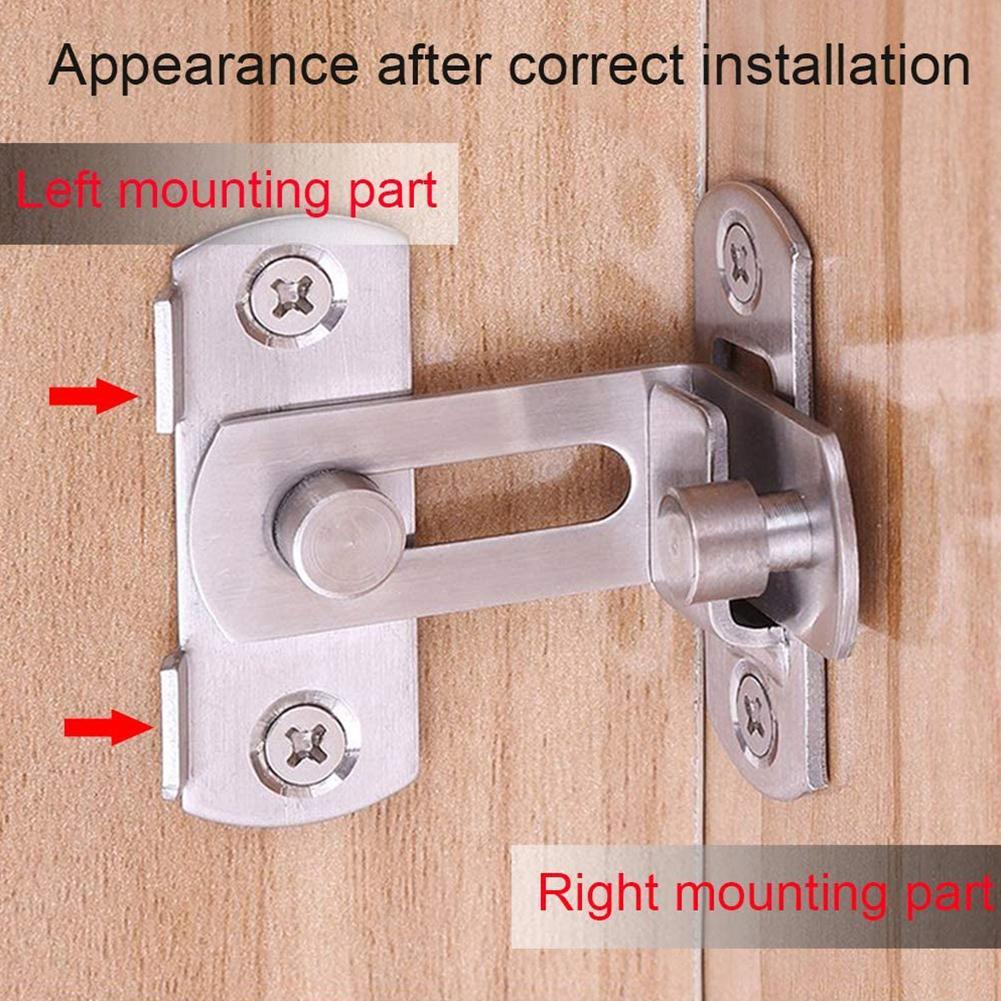 Staal 90 Graden Haakse Deur Klink Hasp Buigen Klink Barrel Bolt Met Schroeven Deuren Gesp Bolt Sliding Lock Gereedschap