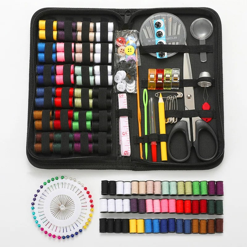 Kit de costura para mamá Abuela Mujeres Hombres Adultos Niños Adolescentes Principiantes Niños Viajero, Suministros de costura portátiles Accesorios: plum