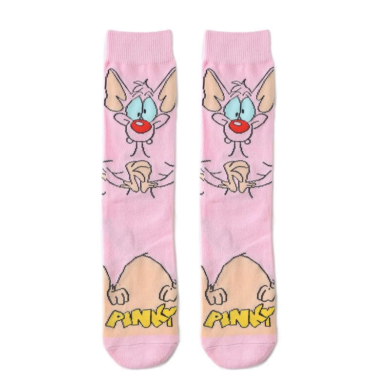 MD256 Mens calcetín de mujer patrón de dibujos animados de Hip hop fresco calcetines Skate divertido calcetines de colores: 11