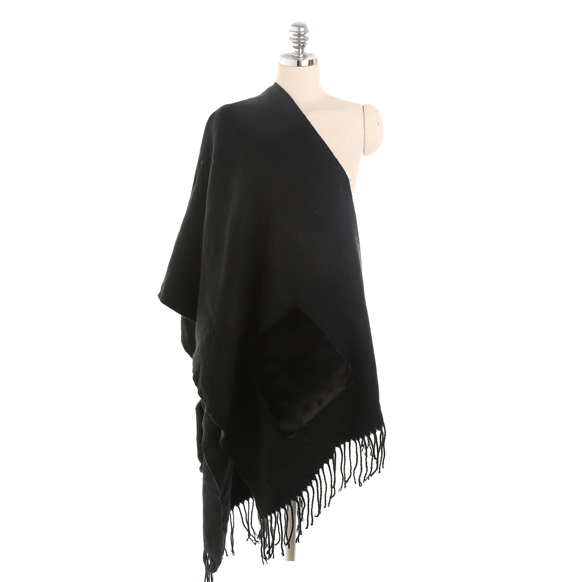Écharpe en cachemire avec poches pour femmes, châle Poncho, châle, Pashmina d'hiver, couverture, Foulard à pompon, couverture, collection: 2