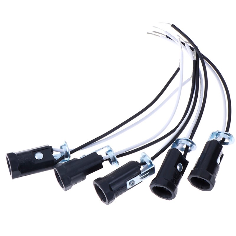 5Pcs/set Candelabra Base E12 Lamp Holder Light Sockets Keyless 20cm Wire Leads Accessories Bulb Lighting Replacement Parts