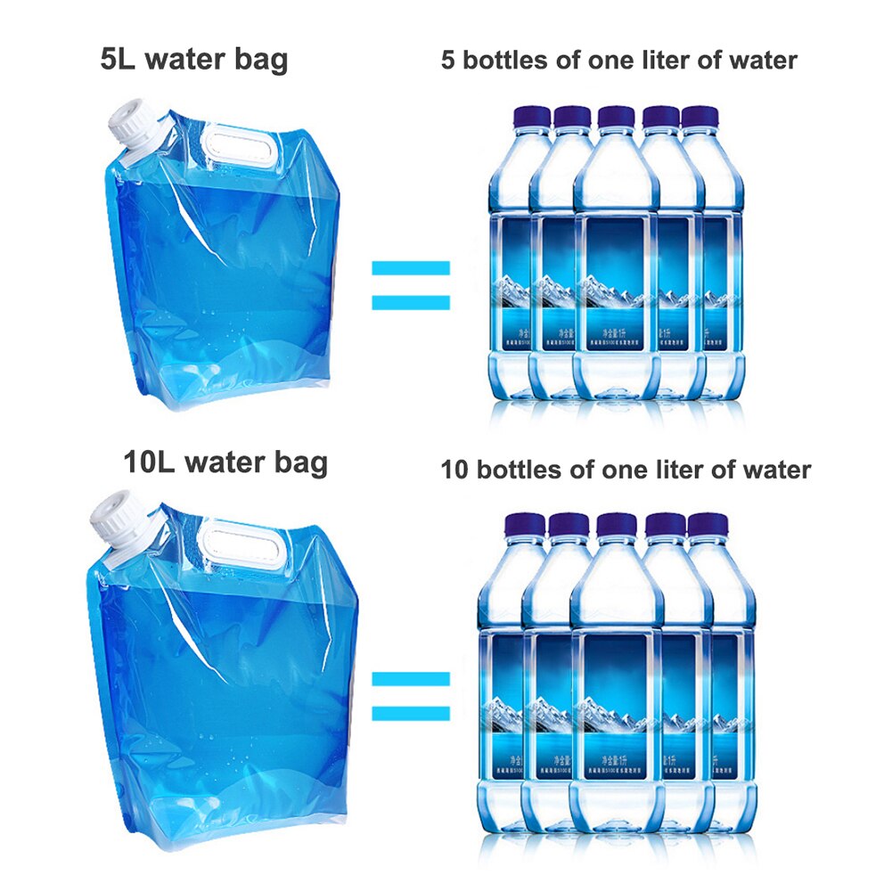 5L/10L Outdoor Camping Wandelen Opvouwbare Waterzak Hydration Pack Inklapbare Drinken Koken Water Container Bag Tank