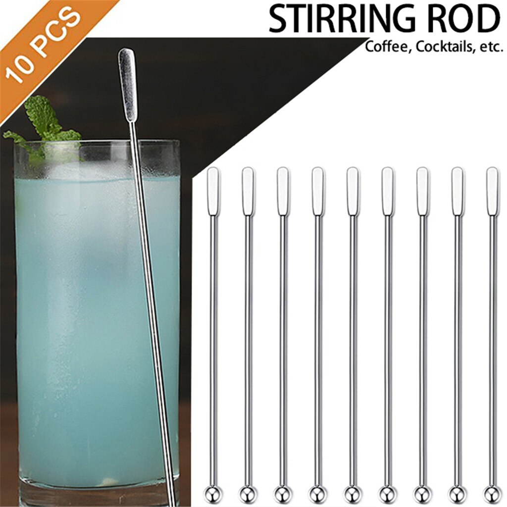 Rvs 7.5 Inch Koffie Cocktail Drinken Roerstaafje, Rsuitable Voor Bar Roestvrij Roerstokjes # T