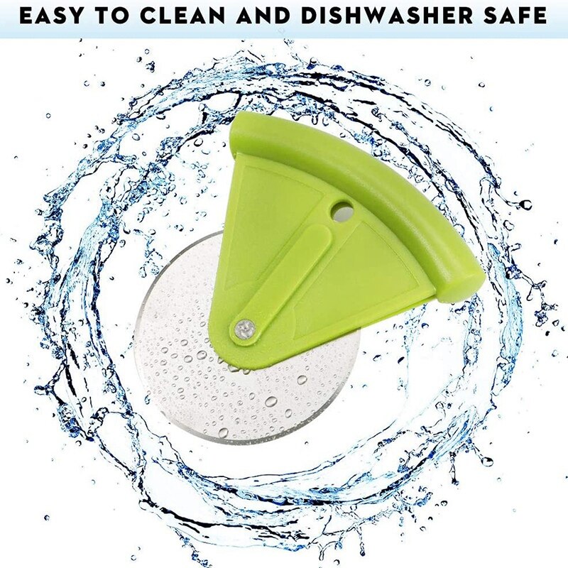 Pizza Cutter Wiel Met Beschermende Guard-Draagbare Pizza Slicer Met Scherpe Roestvrijstalen Lemmet, Duurzaam Blade Cover