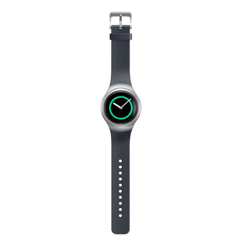 Para Samsung Gear S2 R720, reloj de pulsera de silicona, correa de repuesto para reloj, pulsera deportiva cromada, pulsera colorida de: gray
