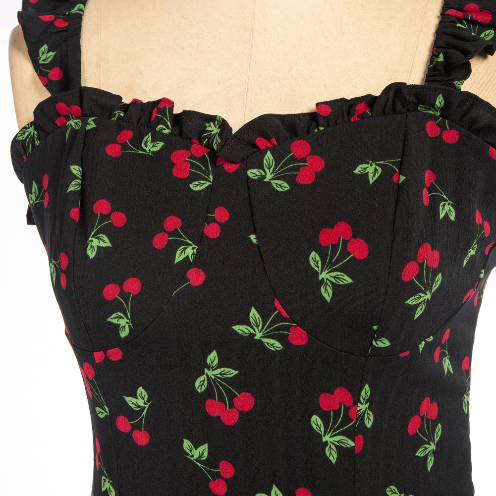 Belle Poque-Camiseta sin mangas con tirantes y volantes para mujer, ropa ajustada de los años 1950, camisetas ajustadas con escote Corazón, Tops, ropa de verano