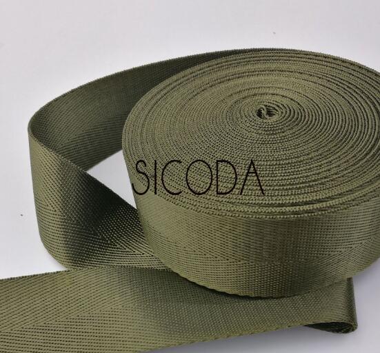 SICODA-Cinta adhesiva reforzada de nailon resistente, 10 yardas, 38mm de ancho, cinta de espiguilla de nailon de 1,0mm de grosor, bolso de mano con equipaje y cinturón: navy green