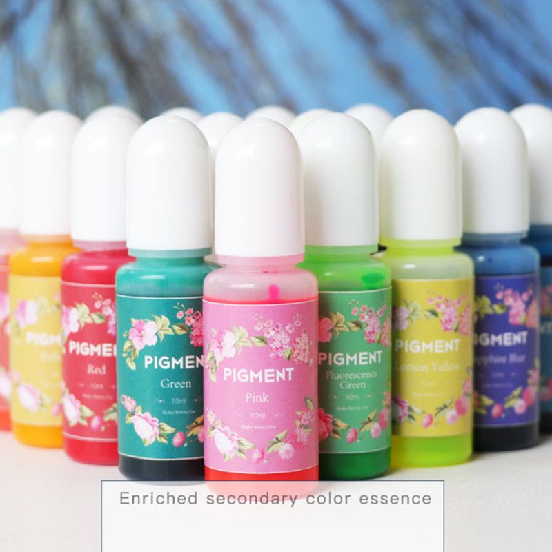 10 Pcs/set Handmade Epoxy Pigment DIY Crafts Tasteless Coloring Agent Jewelry Making Accessories Oily Dye