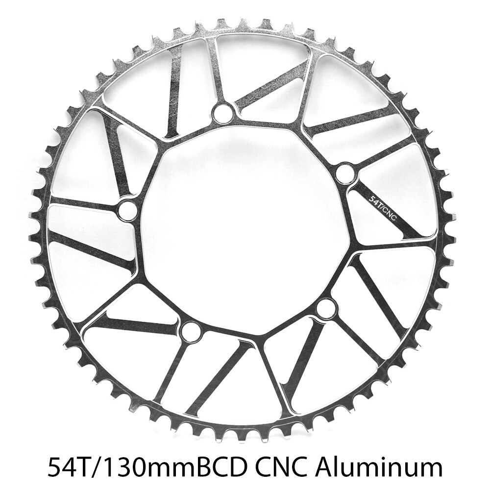 Litepro kedjehjulsskydd bmx kedjelänk kedjering 130 bcd för cykel bmx enkelskiva kedjehjul hopfällbar cykel vevsats tand: Lp 54t silver