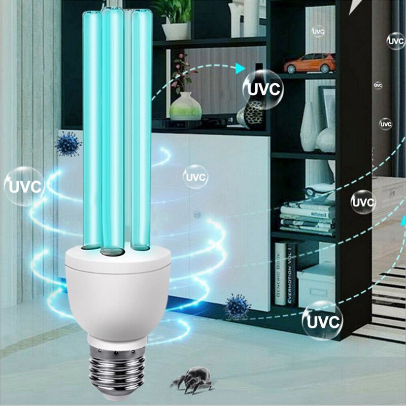 Uvc-desinfectielamp  e27 110v 220v sterilisator thuis schone lucht doden bacteriedodende ultraviolet draagbare kwartslamp