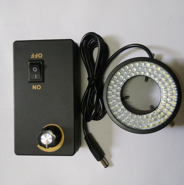 Industrial CCD Vision Light Source Microscope Ring LED Lamp Machine Vision Light Source Internal Diameter 50mm 96 Lamp