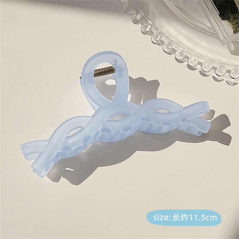 Large Jelly Acrylic Hair Claw Geometric Crab Hair Clips For Women Large Size Hairpin Shark Clips Summer Headwear: green