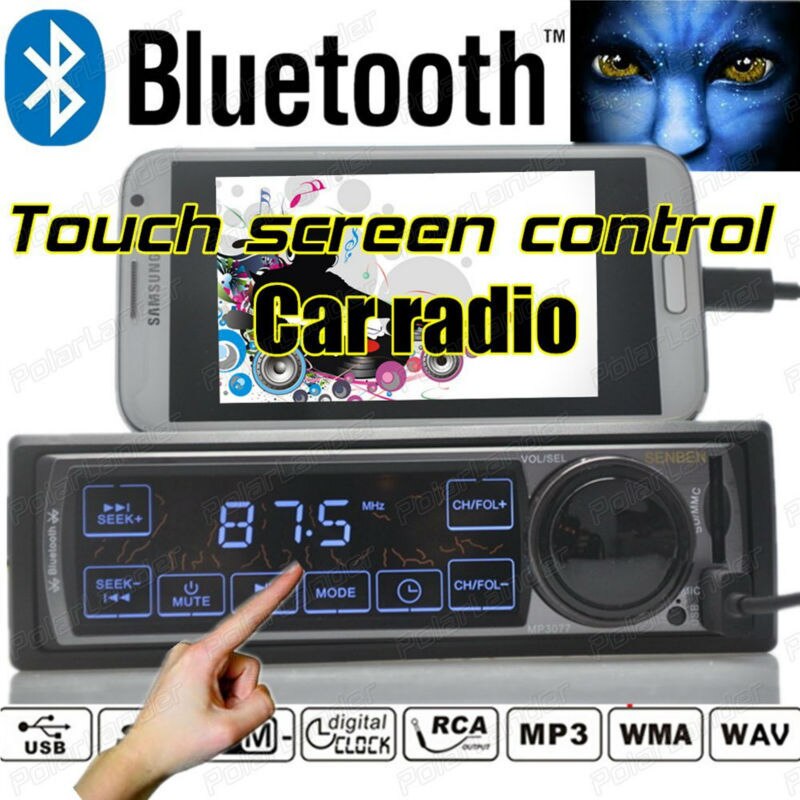 12 V Bluetooth Car Stereo Radio MP3 Audio Speler Touch Screen Controle MP3/FM/USB/SD /AUX-IN/Auto Elektronica In-Dash 1 DIN