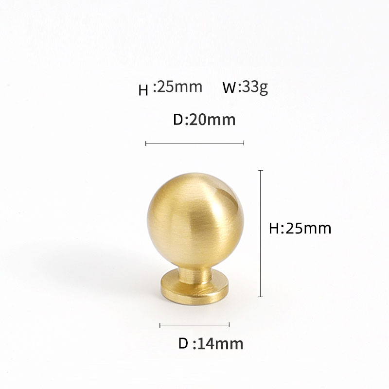 Brass Round Ball Furniture Handles Drawer Knobs Cabinet Gloden Wardrobe Door Pulls Modern Minimalist Bathroom cabinet: Silver