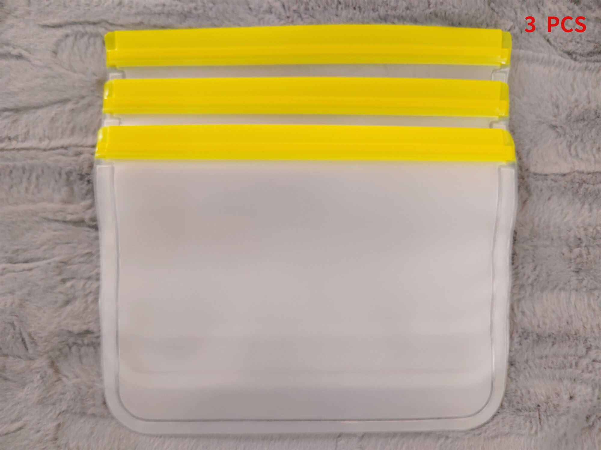 3 Pcs Reusable Silicone Food Bags Resealable Leak Proof Storage Container Reusable Ziplock Bag Bolsas De Plastico Food Storage: 3 PCS 26x20cm