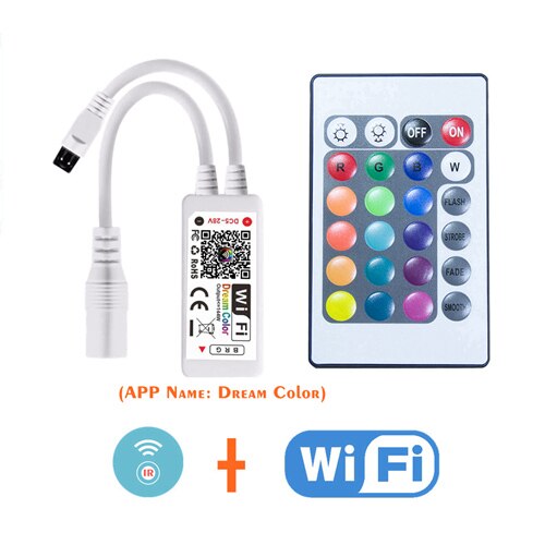 FEICAN Rgb Controller Wifi Smart Led Controller 12V Bluetooth/Afstandsbediening Voor Led Strip Rgb Tape: Normal WiFi