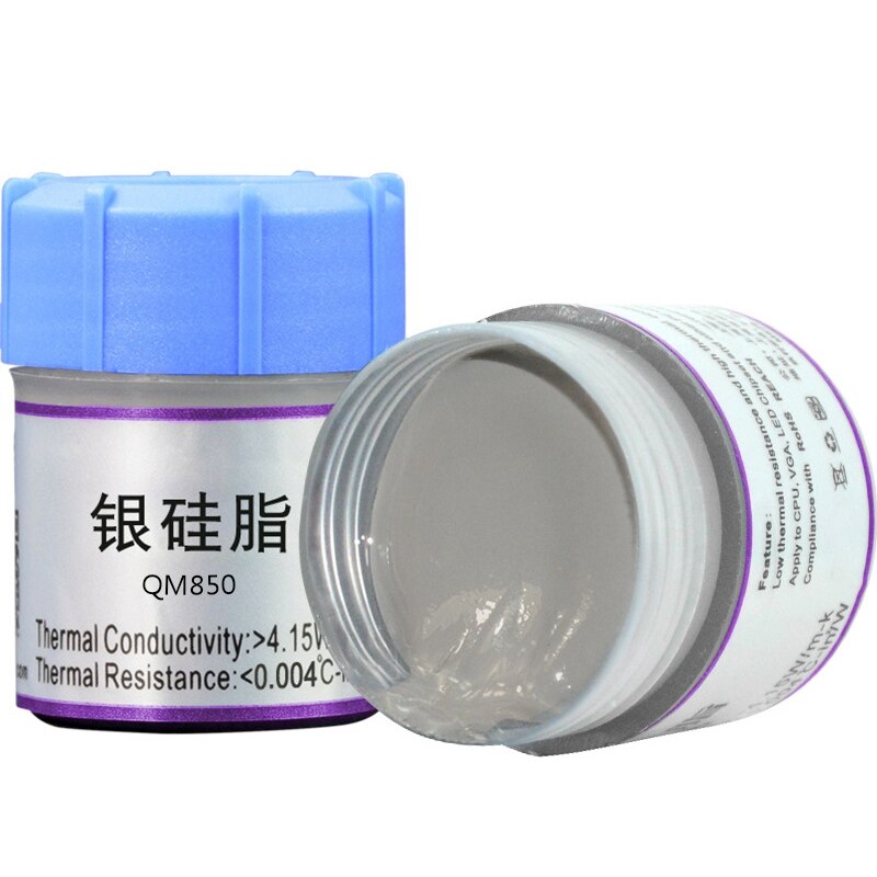 QNPLUM QM850 Silver Silicone Grease High-Power Led Thermal Grease Computer CPU Thermal Grease Suitable for LED(2Pcs)