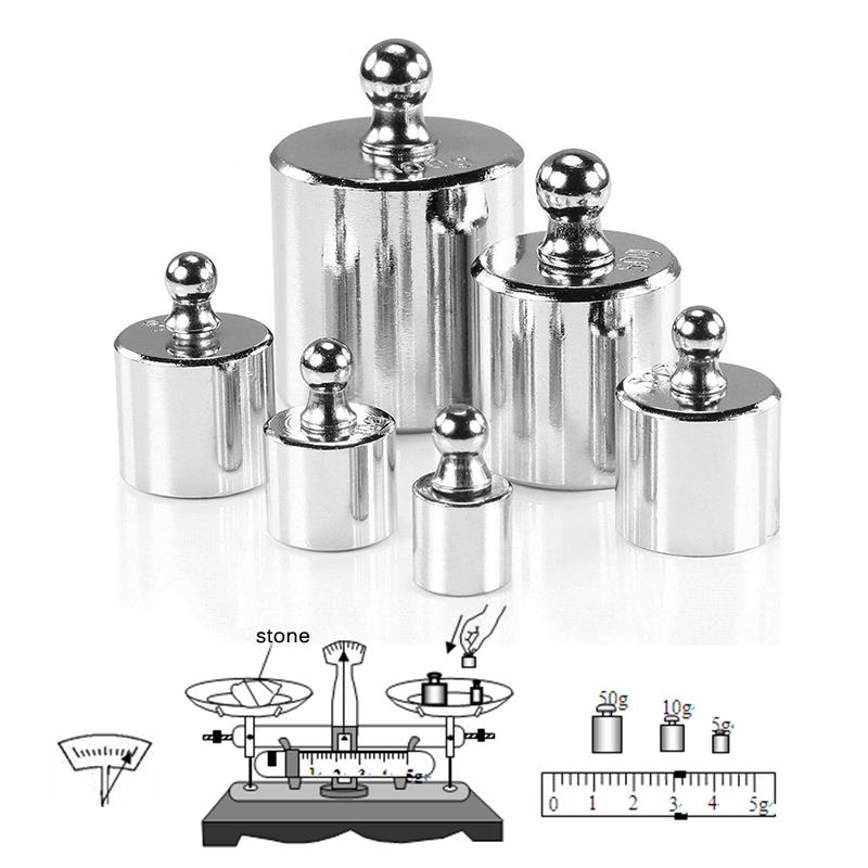 Electrical Test Equipment Chrome Weight Calibration 100g/50g/20g/10g/5g for Digital Office Industrial Gram Scale Silver