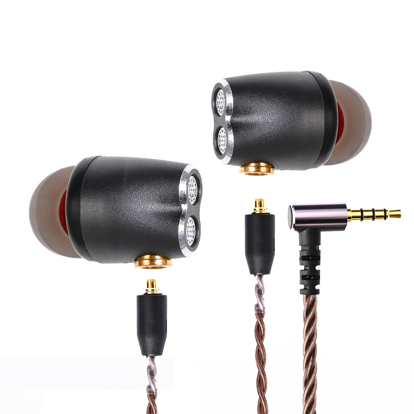 UNCJC Cyfrowe słuchawki przewodowe MMCX robić usbc DAC Słuchawki odpowiednie dla iPhone z wtyczką USB c Odłączane otwory kabli Słuchawki douszne typu C: SZARY