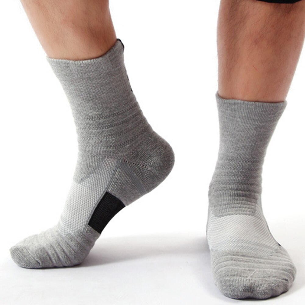 1 paires hommes chaussettes de basket-ball longue épaississement serviette bas coton chaussettes en plein air courir Badminton Tennis Tube moyen Sport chaussettes