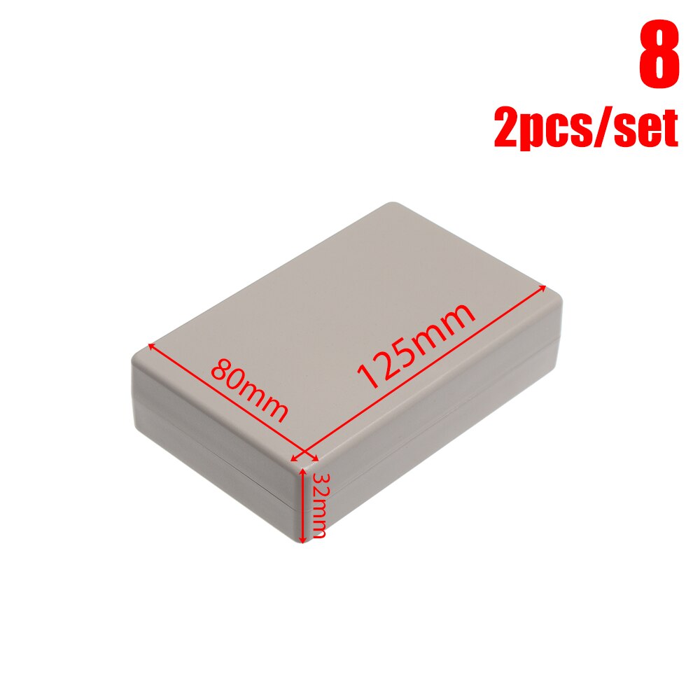 2Pcs ABS Plastic Electronic Project Box Waterproof Cover Project Instrument Case Enclosure Boxes Instrument Parts: 2pcs Style 8