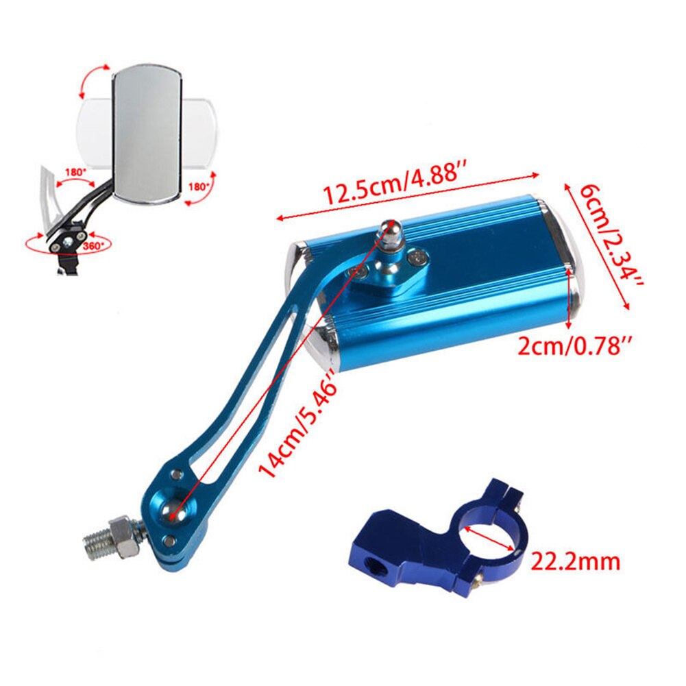 Elegante espelho retrovisor de bicicleta, mtb, estrada, montagem do guidão, segurança, acessórios de bicicleta, peças de reposição