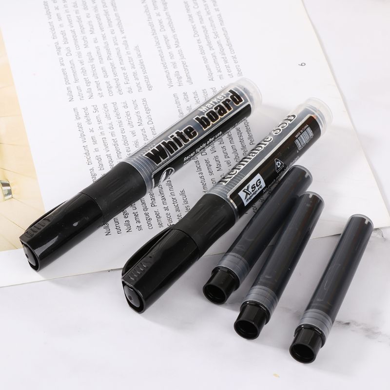 10pcs Replacement Refills for Whiteboard Marker Pen White Board Dry-Erase Pens School Supplies Stationery X3UE