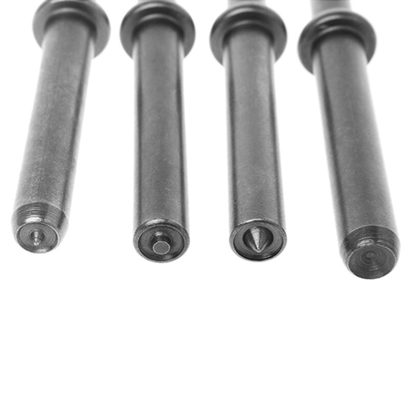 6 stk. pneumatisk værktøjstilbehør hårdt 45 stål solid luftnitte slaghovedstøtte pneumatisk værktøj til fjernelse af boring