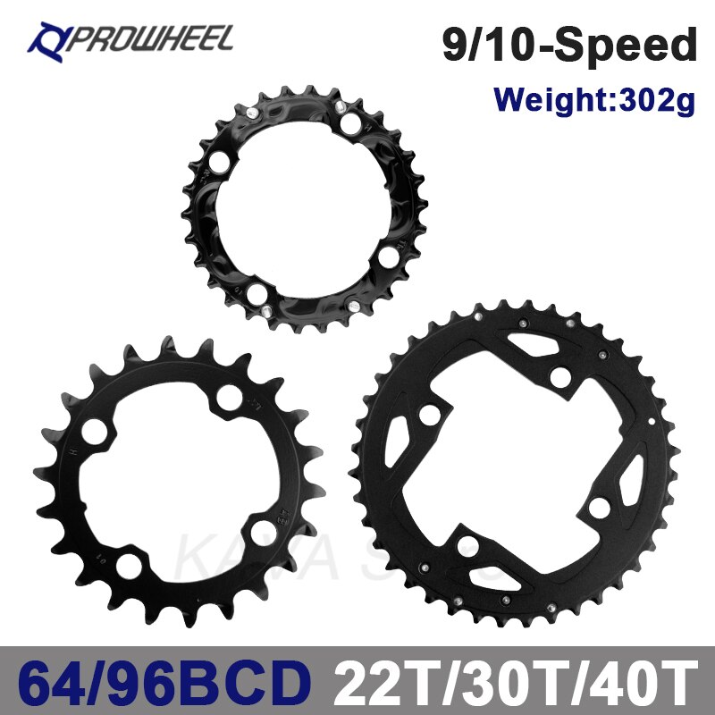 Mtb pyörä 104/96/64 bcd ketjurengas 22/24/30/32/40/42/44t kaksinkertainen/kolminopeuksinen ketjurengas 2 x 10v 3 x 10s ketjupyörä shimano-kammelle: M2 m4 m5