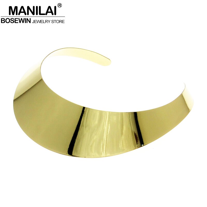 MANILAI Klassische Stil Glanz Drehmomente Choker Kragen Halsketten Aussage Schmuck Frauen Neck Fit Kurze