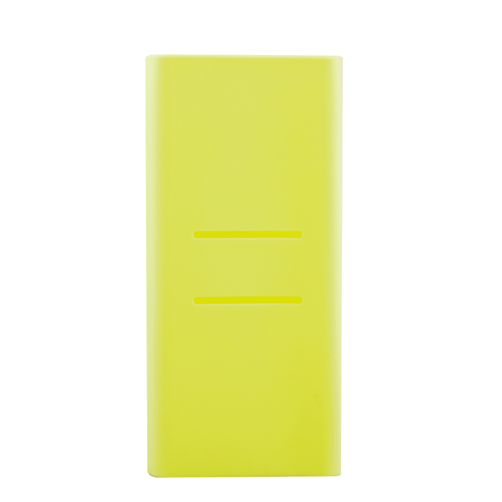 1pcs for Xiaomi Powerbank Case Silicone Case Portable External Battery cover for 20000mAh Xiaomi Power Bank: Green