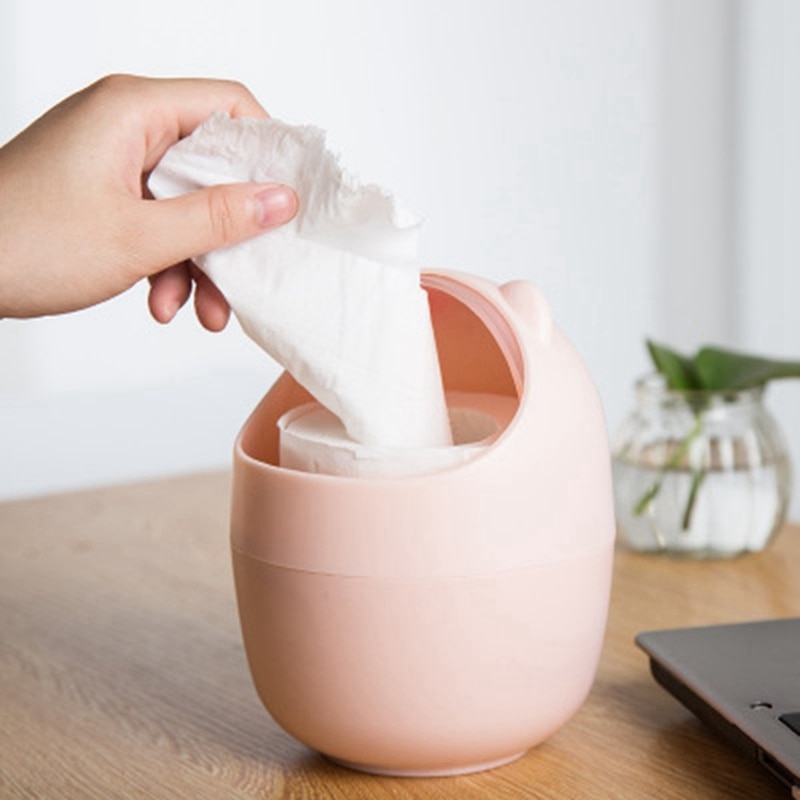Mini Abfall Behälter Schreibtisch Müll Korb Reinigung Fass Kreative Kleine Schreibtisch Organizer Lagerung Mülltonnen Ebene Mülleimer Papier Zu