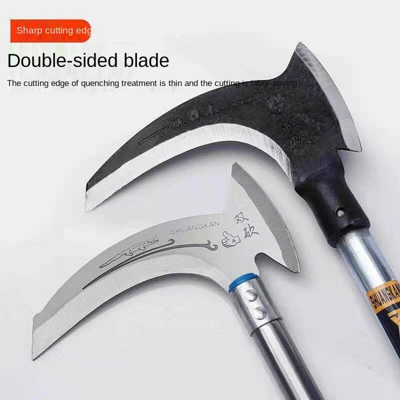 Faucille tondeuse à gazon à manche Long, outil agricole multifonctionnel pour la pêche en montagne, la récolte, la coupe d&#39;arbres, fourniture de matériel de hachette