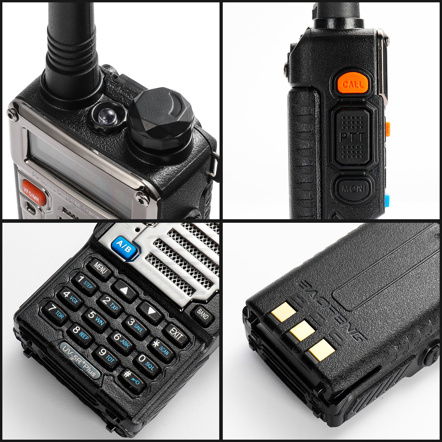 BAOFENG UV-5R+ Plus Two Way Radio, Long Range for Adults Rechargeable with Earpiece, Walkie Talkie for Outdoors